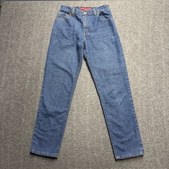 Vintage Levis 550 Relaxed Stretch Jeans Women's 6 M Mis Blue Tapered 90's MOM - Picture 1 of 7